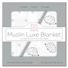 Muslin Luxe Blanket - 4-Layers of Incredibly Soft Muslin - Great for Toddler and Young Child, Reversible Design - Cute Hedgehogs, Soft Black