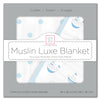 Muslin Luxe Blanket - 4-Layers of Incredibly Soft Muslin - Great for Toddler and Young Child, Reversible Design - Little Ships, Pastel Blue