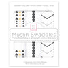 Muslin Swaddle Blankets - Gold & Graphite with Shimmer (Set of 3)