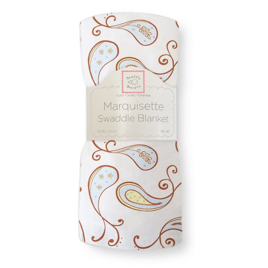 Marquisette Swaddle Blanket - Triplets Paisley