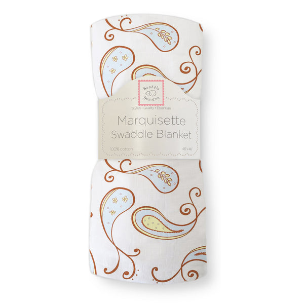 Marquisette Swaddle Blanket - Triplets Paisley