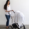 Marquisette Swaddle Blanket - Kiwi with Brown Mod Circles - LIMITED TIME DEAL