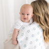 Marquisette Swaddle Blanket - Jewel Tone Circles, True Blue - ONLY 1 LEFT