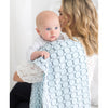 Marquisette Swaddle Blanket - Brown Mod Circles, Pastel Blue