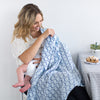 Marquisette Swaddle Blanket - Jewel Tone Circles, True Blue - ONLY 1 LEFT
