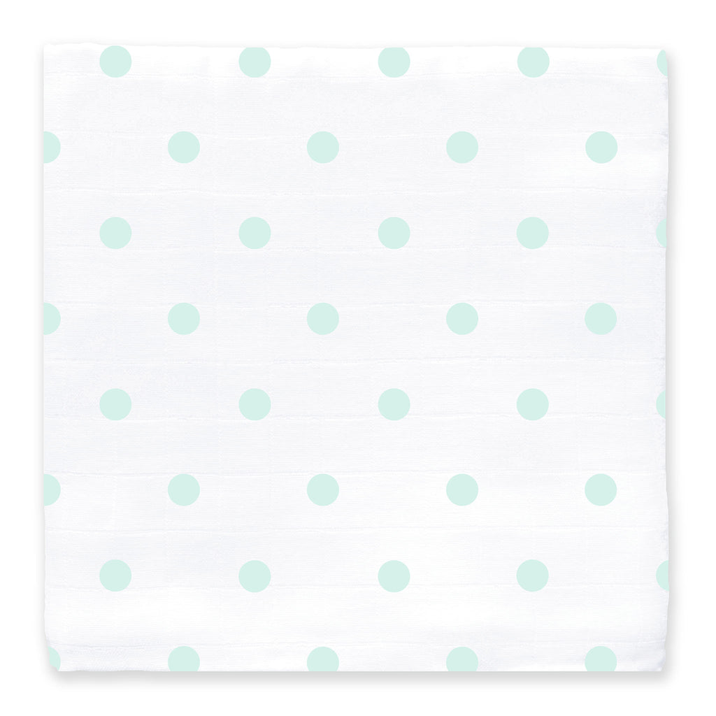 Muslin Swaddle Single - SeaCrystal Dots