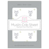 Muslin Fitted Crib Sheet - Fox + Star, Sterling