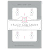 Muslin Fitted Crib Sheet - Bunnie + Geo Floral, Pastel Pink