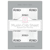 Muslin Fitted Crib Sheet - XOXO, Soft Black