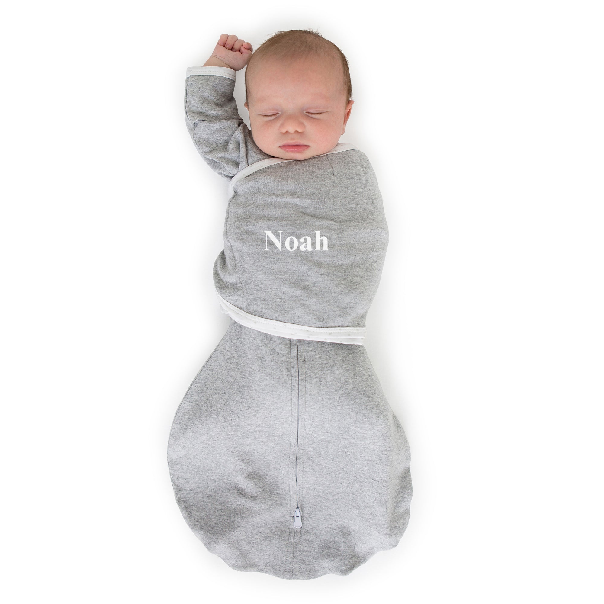 Omni Swaddle Sack with Wrap Arms Up Sleeves & Mitten Cuffs, Heathere