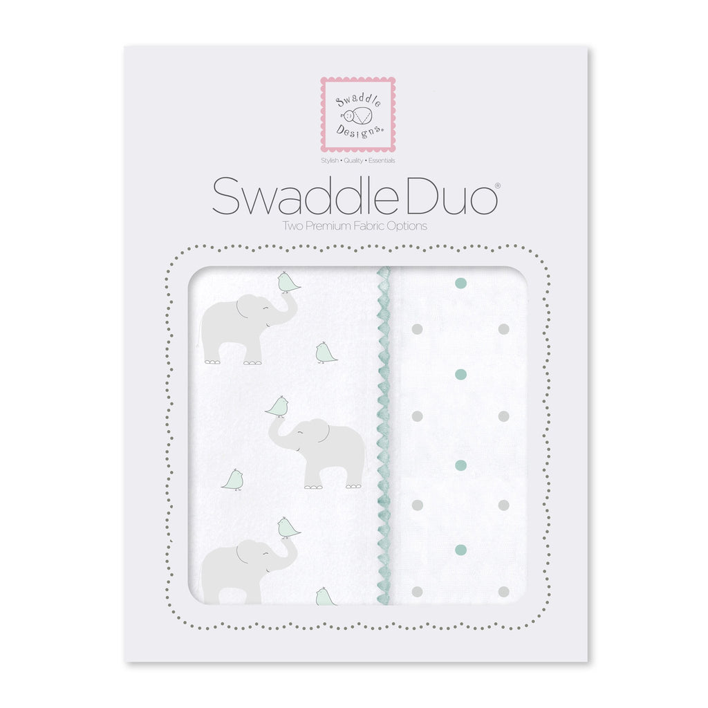 SwaddleDuo - Elephant & Chickies