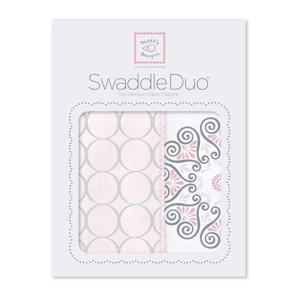 SwaddleDuo - Mod Circles & Medallions, Pink