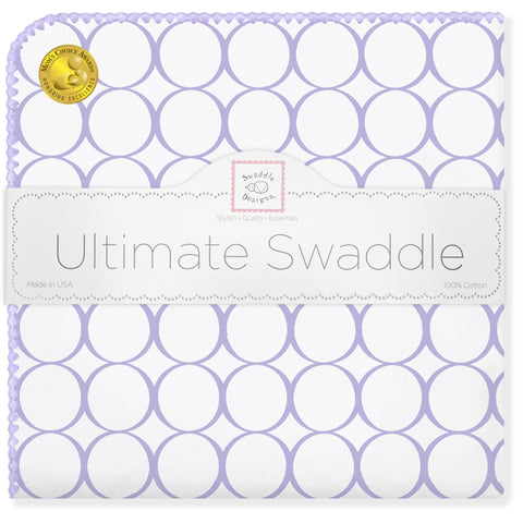 Ultimate Swaddle - Mod Circles on White