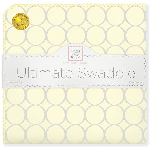 Ultimate Swaddle Blanket - Sterling Mod Circles, Sunwashed Yellow - Customized