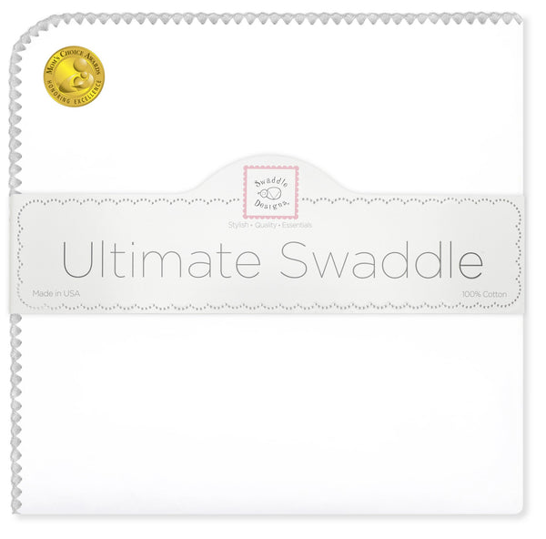Ultimate Swaddle - White with Pastel Trim