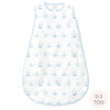 Muslin Non-Weighted zzZipMe Sack  - Little Ships, Pastel Blue