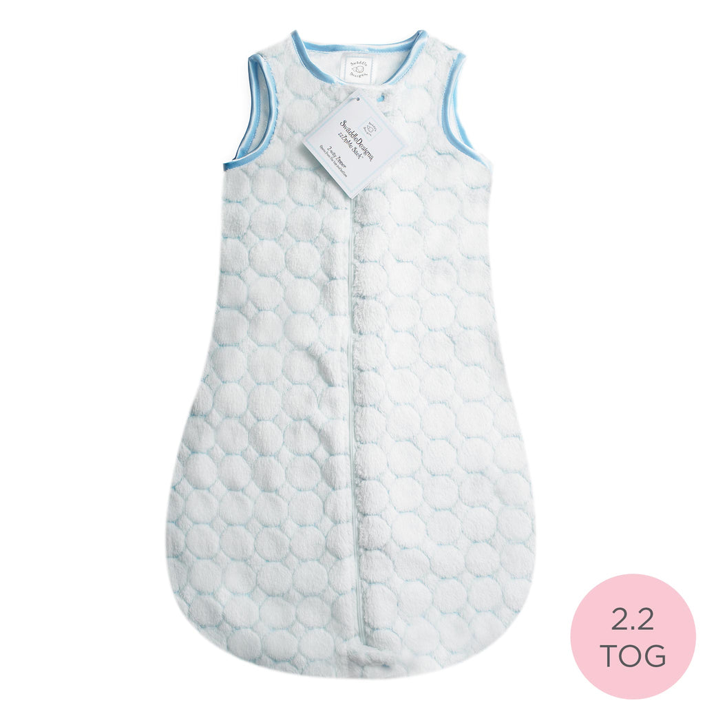 Cozy Non-Weighted zzZipMe Sack - Pastel Puff Circle, Pastel Blue