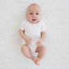 Marquisette Swaddle Blanket - Bubble Dots, Soft Black Pearl on Soft Blue - LIMITED TIME DEAL
