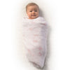 Muslin Swaddle Single - 3 Color Stripe with Touch of Gold Shimmer, Pink