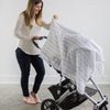 Muslin Swaddle Single - XOXO, Soft Black - ONLY 8 LEFT!