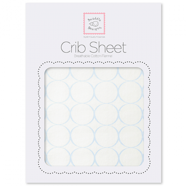 Organic Crib Sheet - Mod Circles on Ivory 