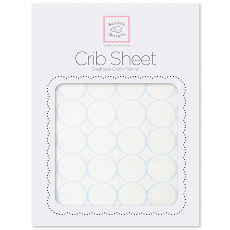 Organic Crib Sheet Mod Circles on Ivory