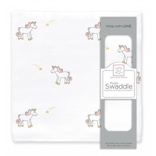 Muslin Swaddle Blanket - Unicorn