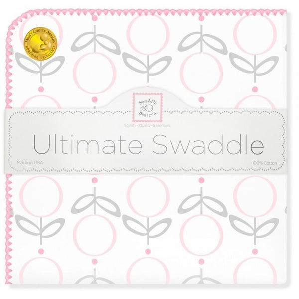 Ultimate Swaddle Blanket - Geo Floral, Pink - Customized